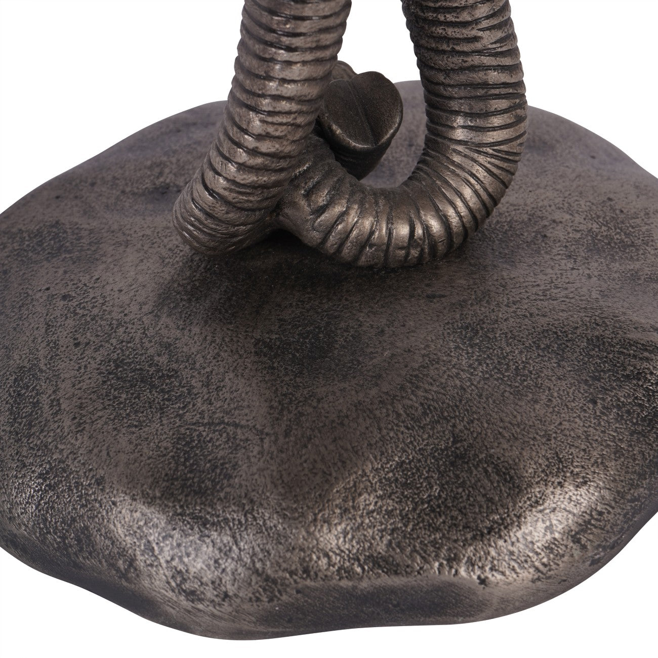 Kariba Antique Nickel Cast Aluminium Nuzzling Elephants Sculpture